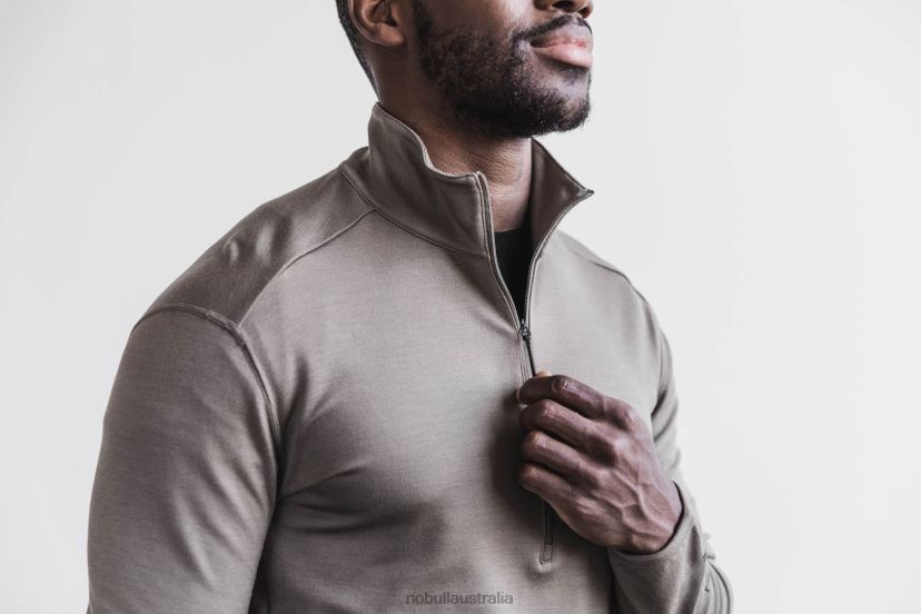 Blended Merino Wool 1/4 Zip XJ4668310Nobull