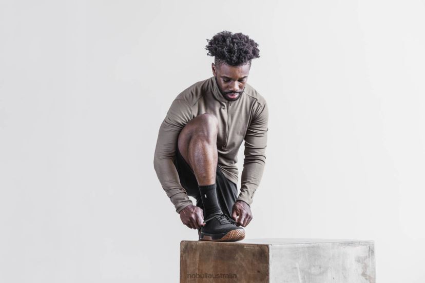 Blended Merino Wool 1/4 Zip XJ4668310Nobull