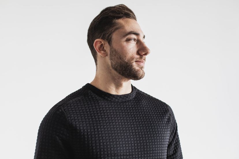 Quilted Crew Pullover XJ4668347Nobull