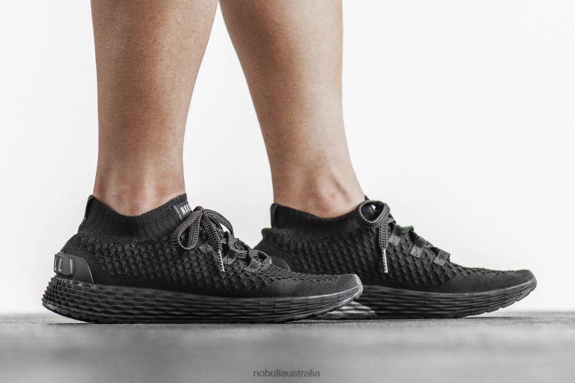 Black Knit Runner XJ4668139Nobull