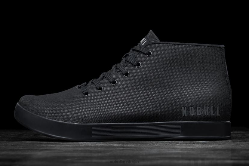 Black Canvas Mid Trainer XJ466813Nobull