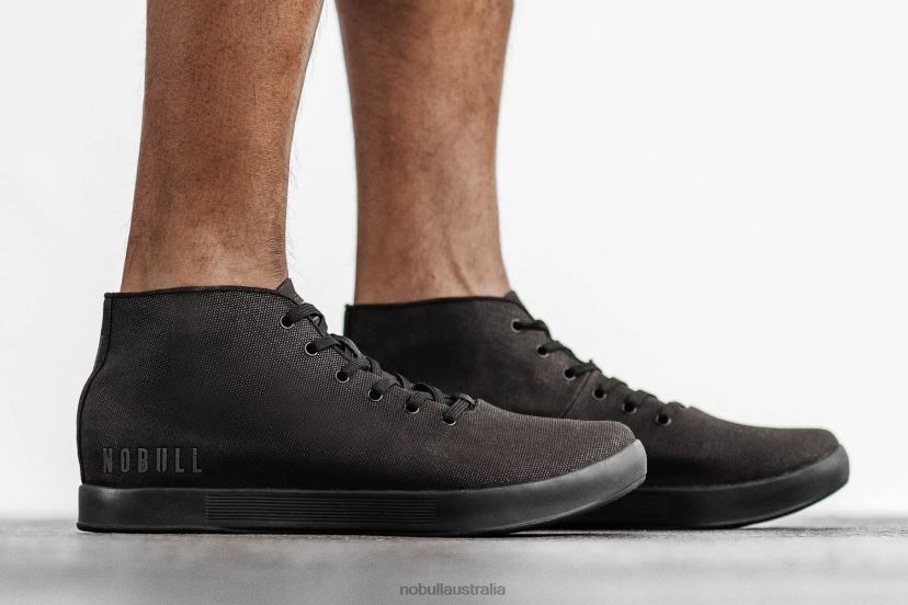 Black Canvas Mid Trainer XJ466813Nobull
