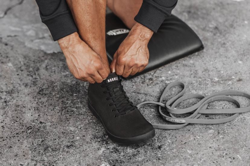 Black Canvas Mid Trainer XJ466813Nobull