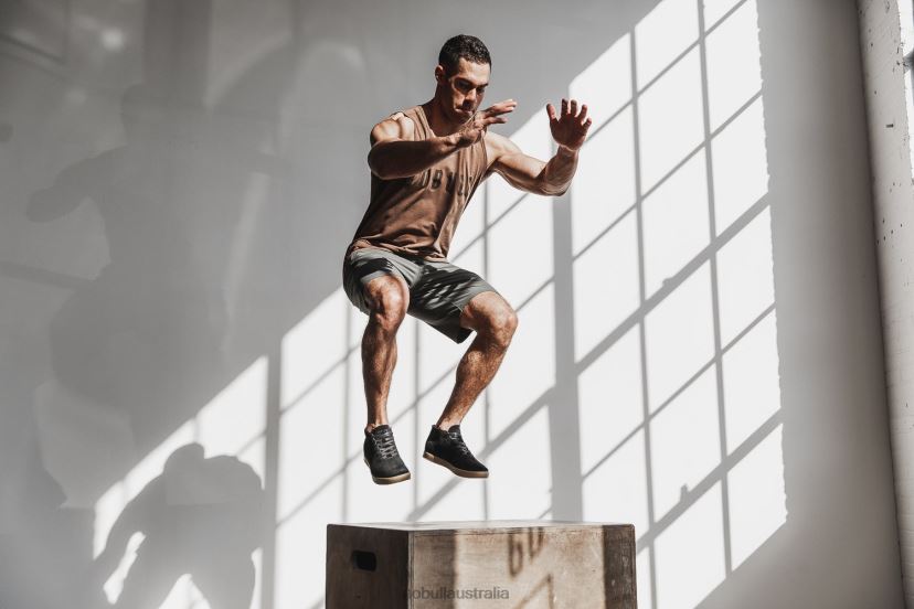 Black Dark Gum Suede Mid Trainer XJ466848Nobull