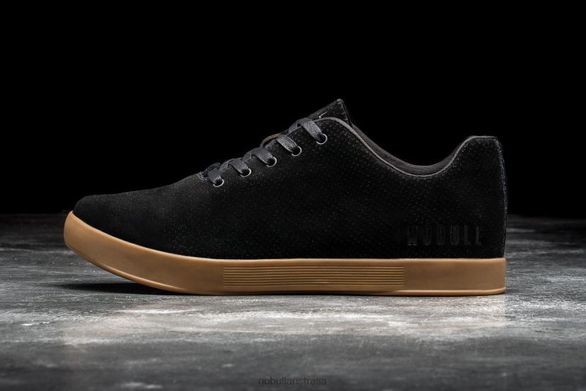 Black Dark Gum Suede Trainer XJ466854Nobull