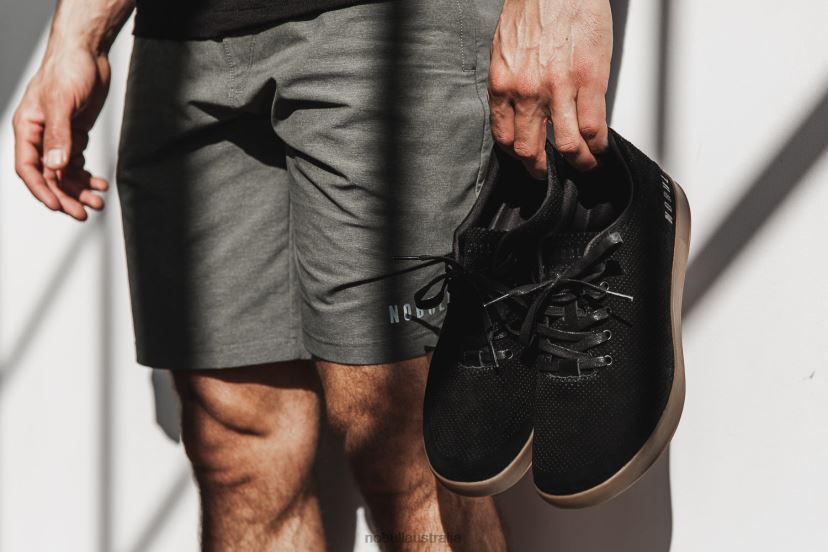 Black Dark Gum Suede Trainer XJ466854Nobull