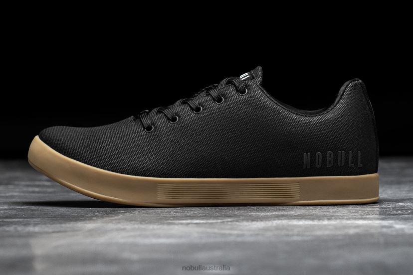 Black Gum Canvas Trainer XJ466812Nobull