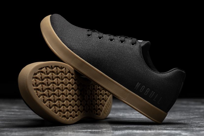 Black Gum Canvas Trainer XJ466812Nobull