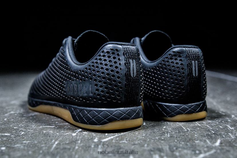 Black Gum Leather Trainer XJ466847Nobull