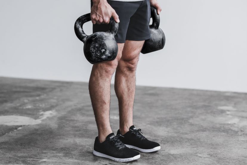 Black White Suede Trainer XJ466852Nobull