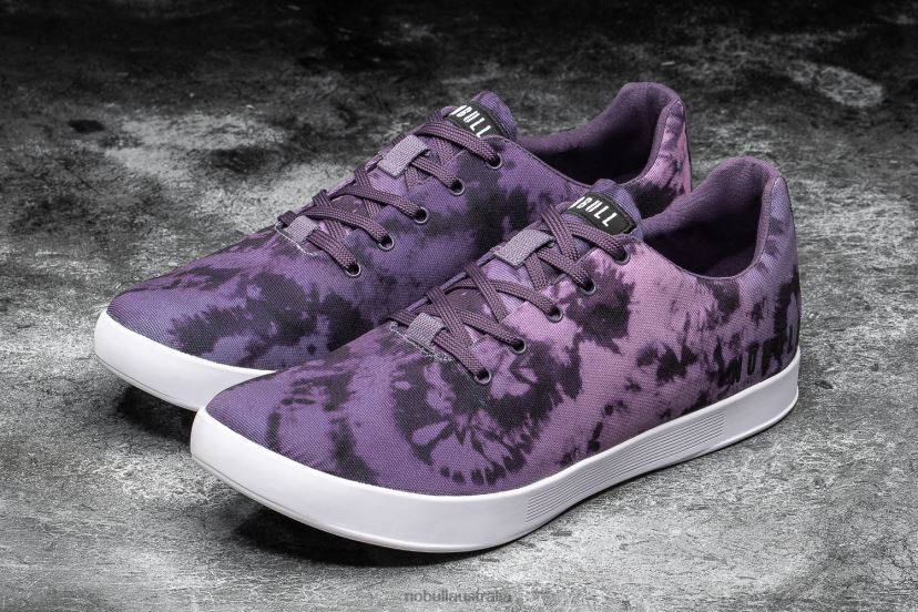 Dark Wisteria Tie-Dye Canvas Trainer XJ466858Nobull