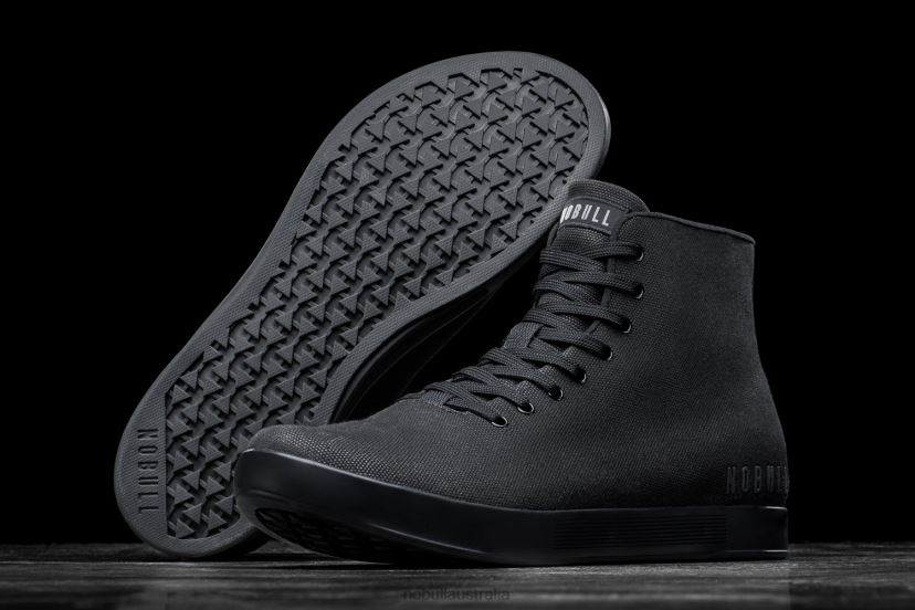 High-Top Black Canvas Trainer XJ466886Nobull