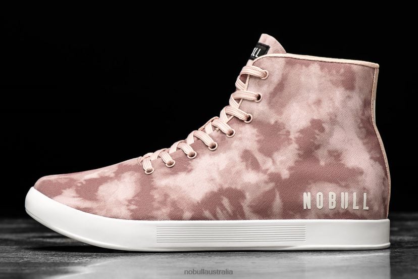 High-Top Dusty Rose Tie-Dye Canvas Trainer XJ466833Nobull
