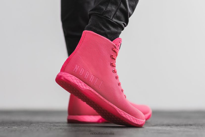 High-Top Neon Pink Trainer XJ466894Nobull
