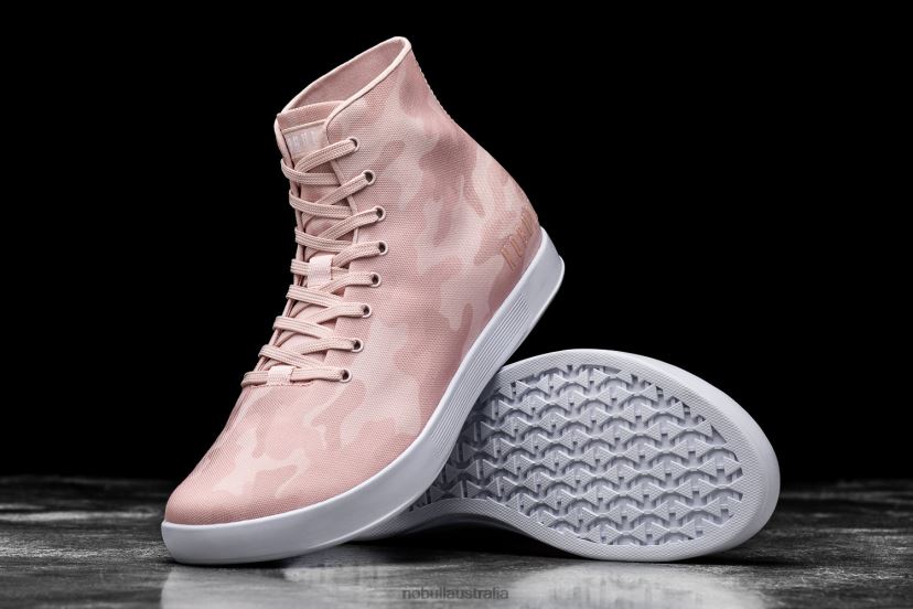 High-Top Rose Camo Canvas Trainer XJ466855Nobull