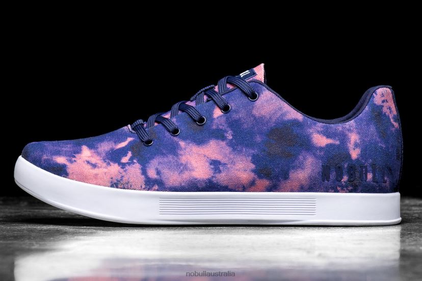 Indigo & Pink Tie-Dye Canvas Trainer XJ466821Nobull