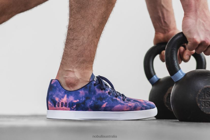 Indigo & Pink Tie-Dye Canvas Trainer XJ466821Nobull
