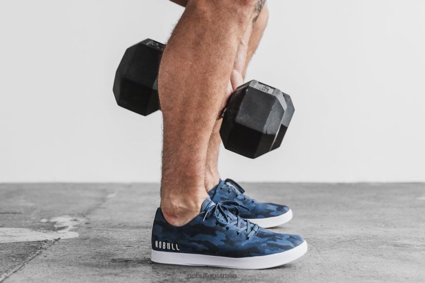 Navy Camo Canvas Trainer XJ466896Nobull
