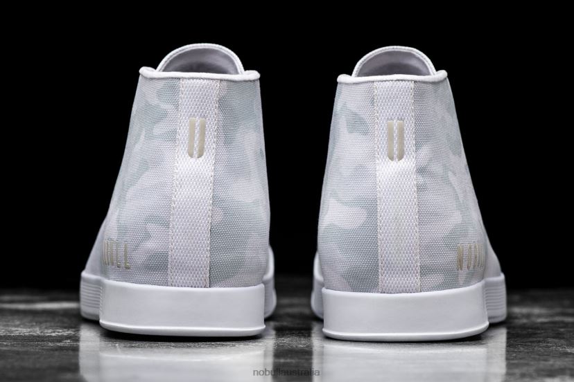 White Camo Canvas Mid Trainer XJ466838Nobull