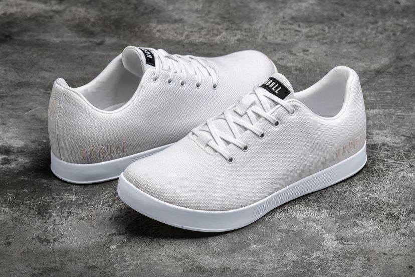 White Canvas Trainer XJ466837Nobull