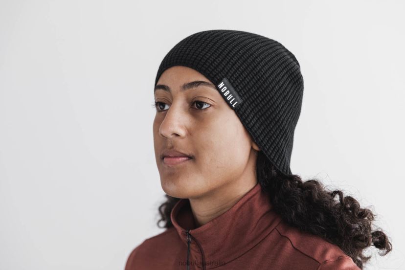 Blended Merino Wool Waffle Beanie XJ4668438Nobull