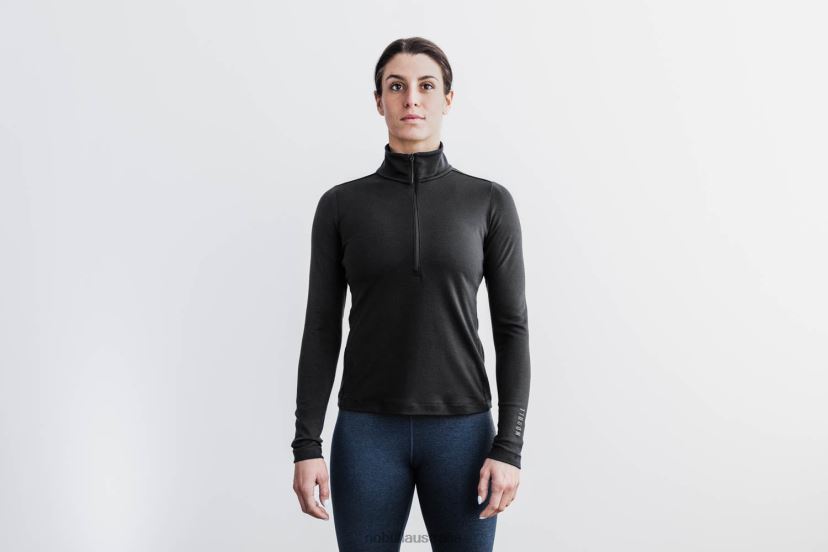 Blended Merino Wool 1/4 Zip XJ4668720Nobull