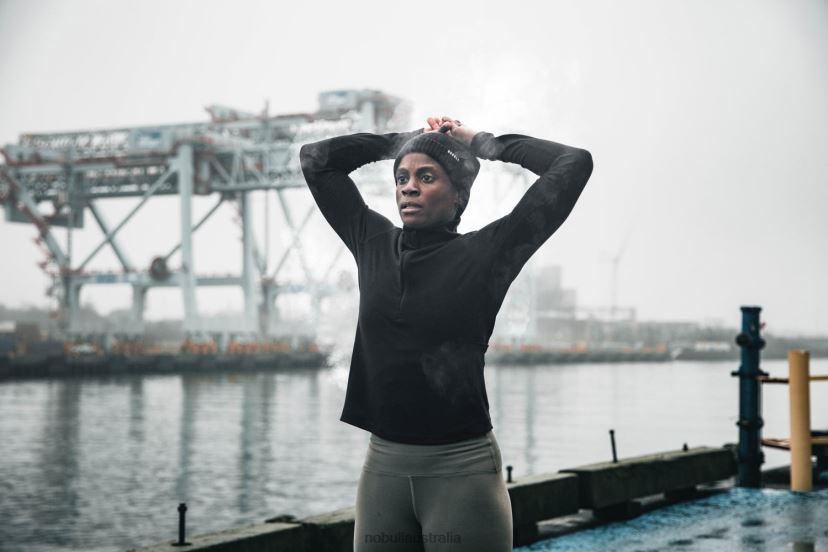 Blended Merino Wool 1/4 Zip XJ4668720Nobull