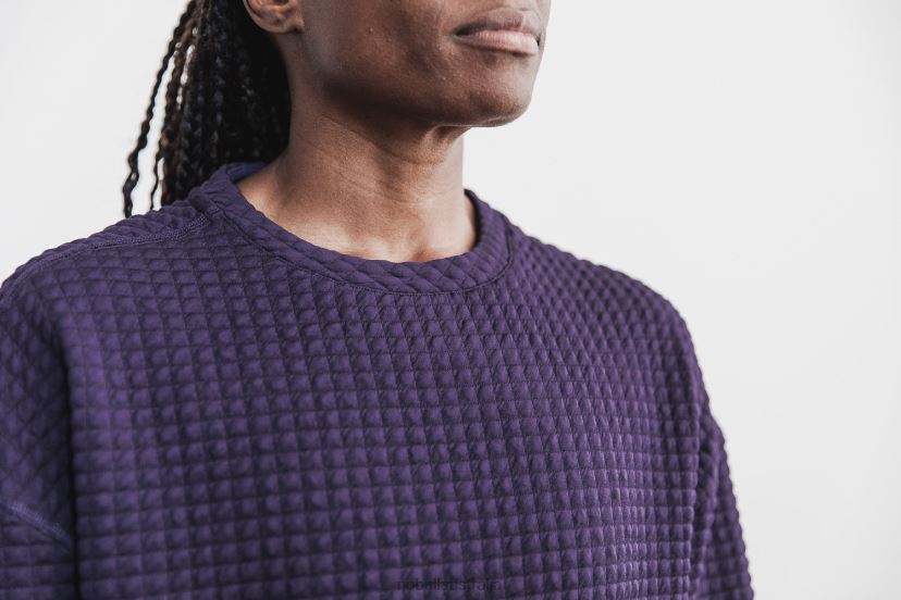 Quilted Crew Pullover XJ4668792Nobull