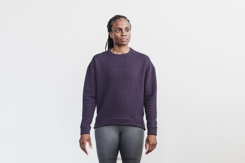 Quilted Crew Pullover XJ4668792Nobull