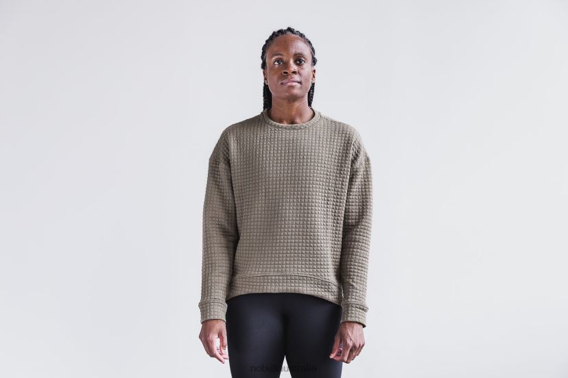 Quilted Crew Pullover XJ4668795Nobull