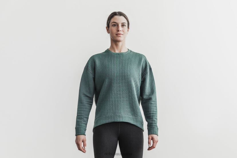 Quilted Crew Pullover XJ4668796Nobull