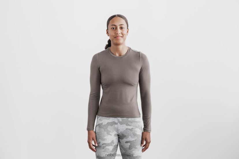 Blended Merino Wool Long Sleeve Tee XJ4668697Nobull