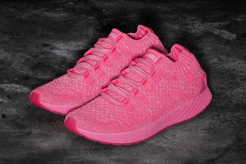 Neon Pink Reflective Knit Runner XJ4668585Nobull