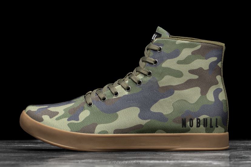 High-Top Forest Camo Canvas Trainer XJ4668533Nobull