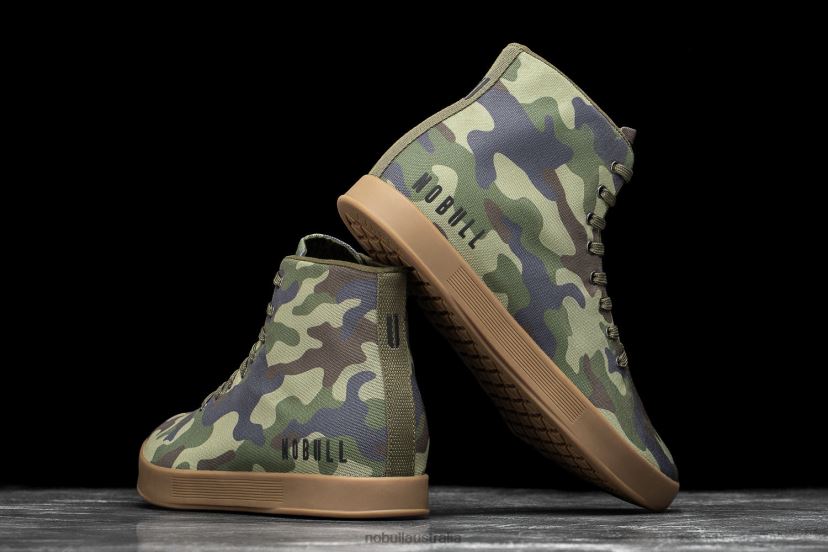 High-Top Forest Camo Canvas Trainer XJ4668533Nobull