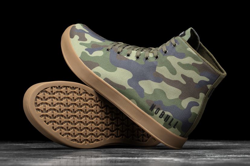 High-Top Forest Camo Canvas Trainer XJ4668533Nobull