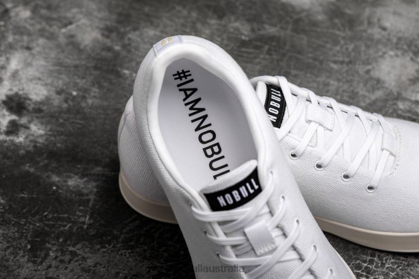 White Ivory Canvas Trainer XJ4668510Nobull