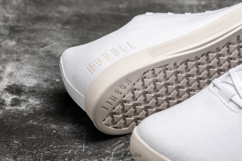 White Ivory Canvas Trainer XJ4668510Nobull